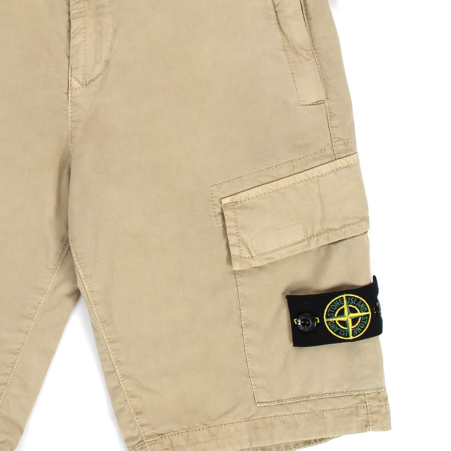 BERMUDA CARGO BEIGE CON PATCH BAMBINO E TEEN - annameglio.com abbigliamento moda