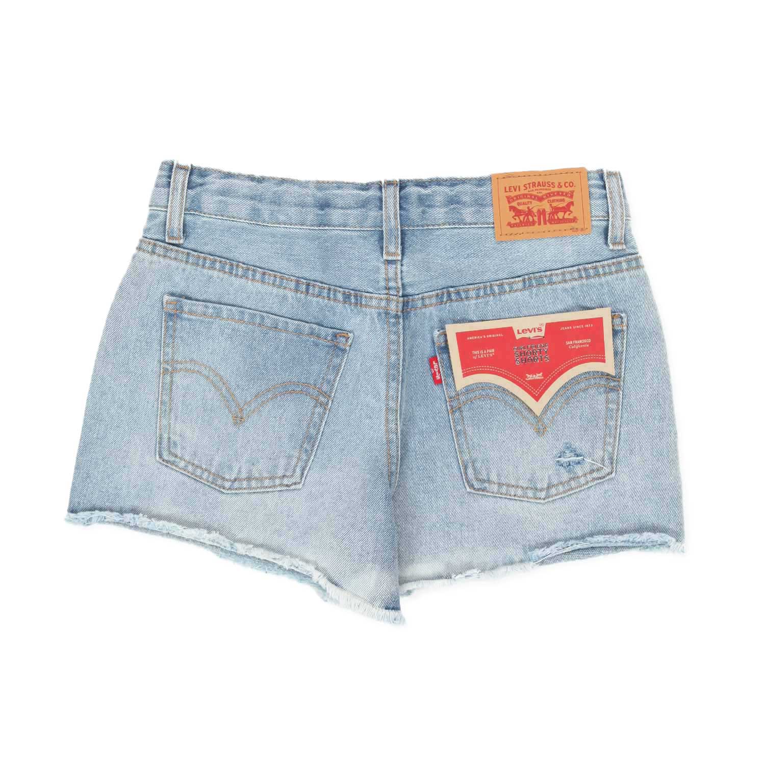 SHORTS IN DENIM CHIARO BAMBINA TEEN - annameglio.com abbigliamento moda