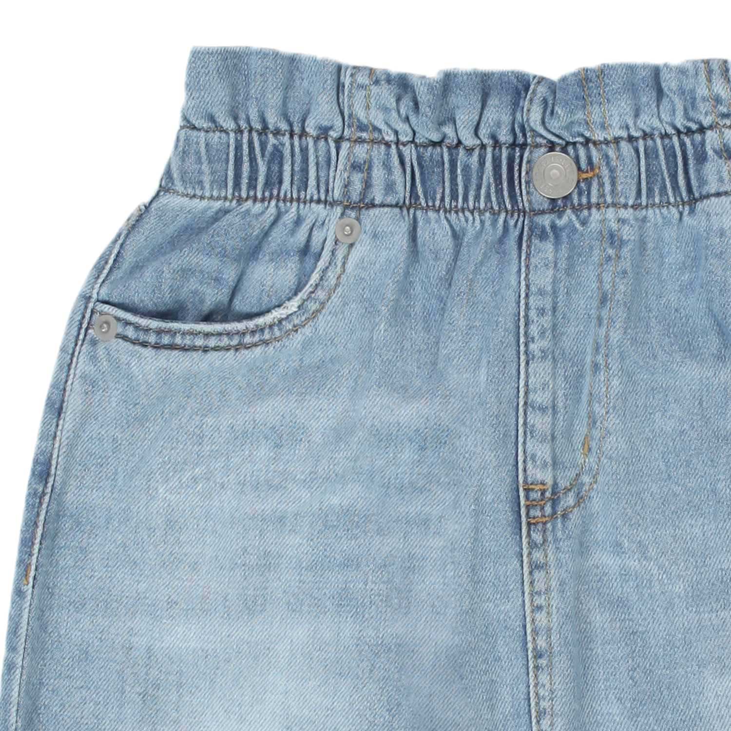 GONNA PAPERBAG IN DENIM CHIARO BAMBINA E TEEN - annameglio.com abbigliamento moda