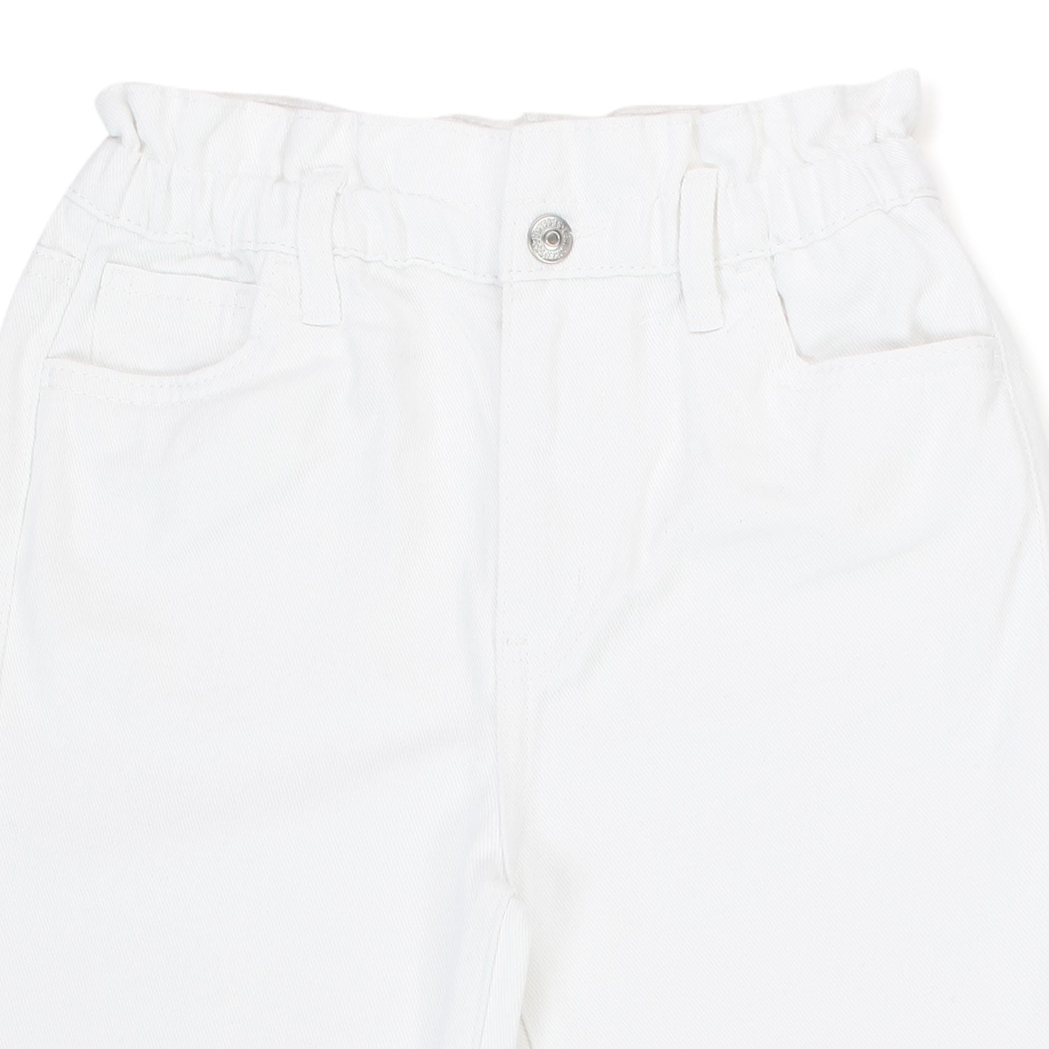 JEANS PAPERBAG BIANCO BAMBINA - annameglio.com abbigliamento moda