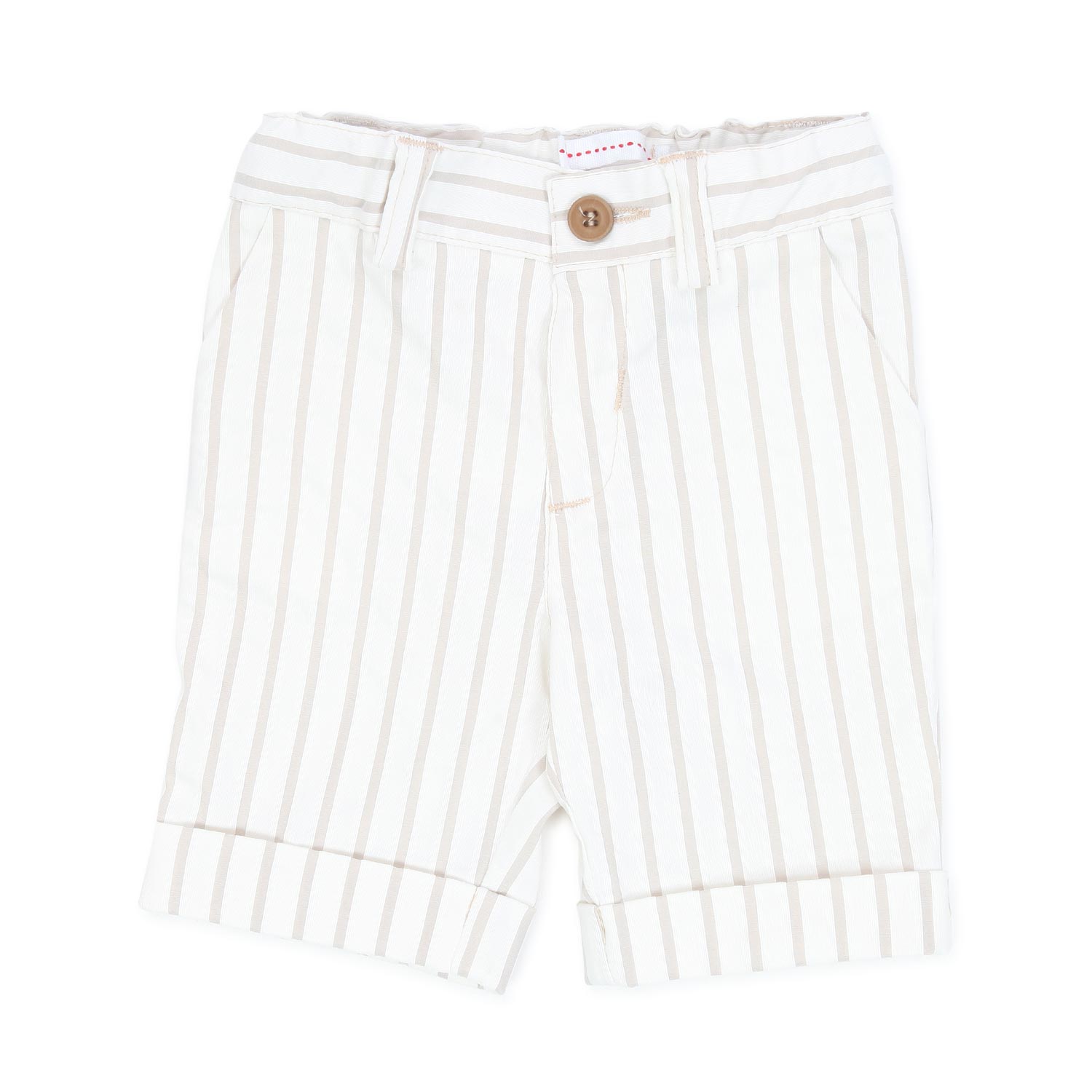 BERMUDA BIANCO A RIGHE BEIGE BAMBINO E BEBÈ - annameglio.com abbigliamento moda