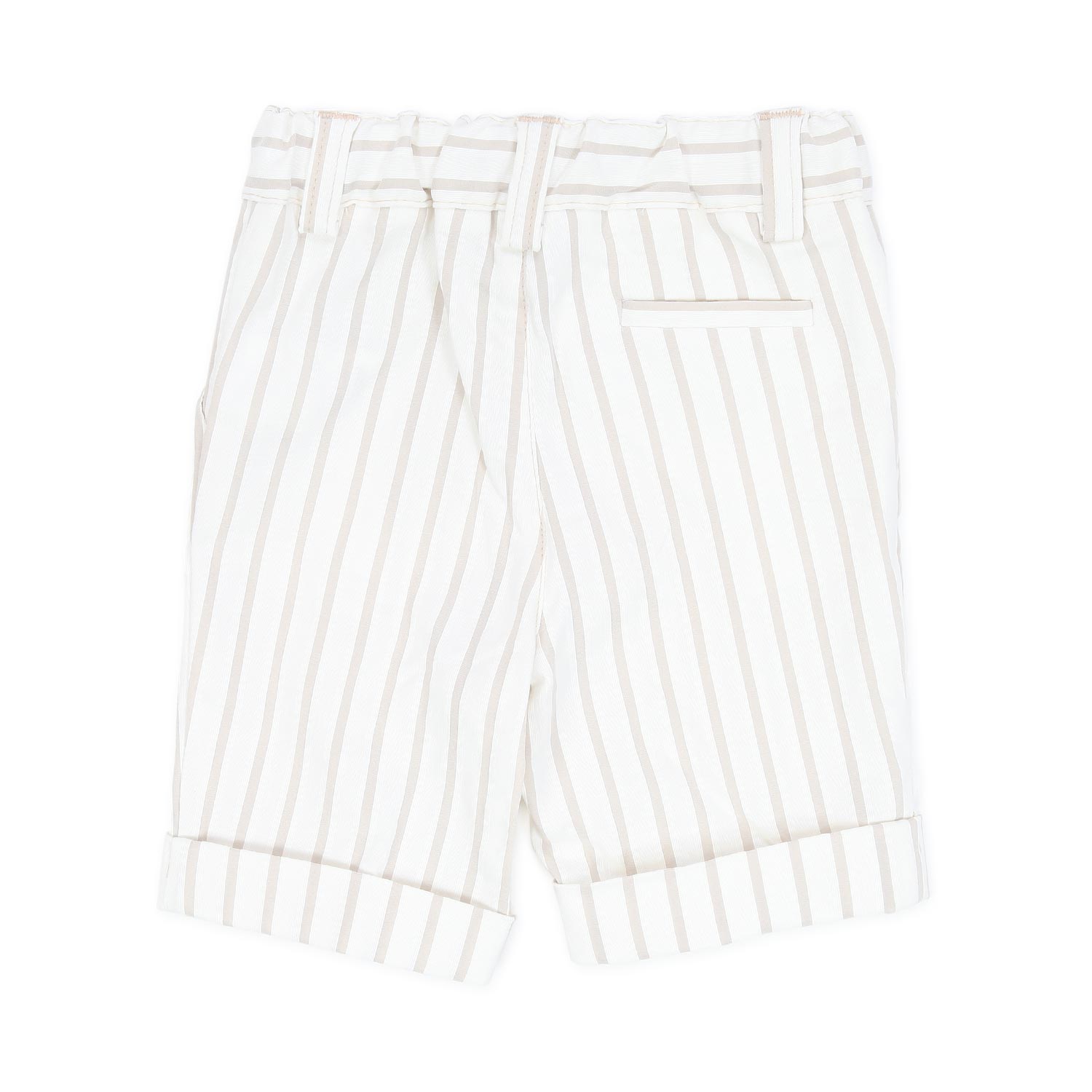 BERMUDA BIANCO A RIGHE BEIGE BAMBINO E BEBÈ - annameglio.com abbigliamento moda