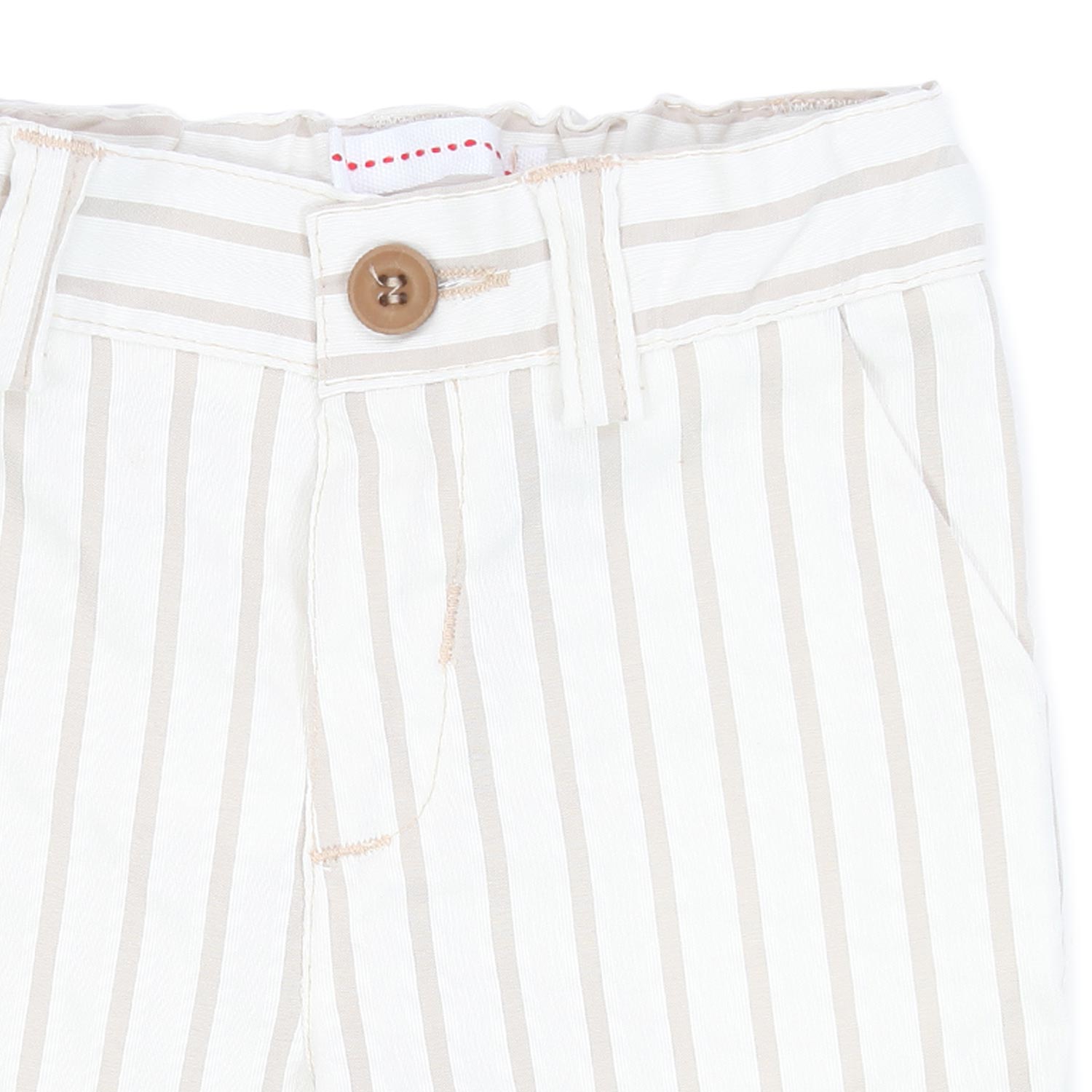 BERMUDA BIANCO A RIGHE BEIGE BAMBINO E BEBÈ - annameglio.com abbigliamento moda