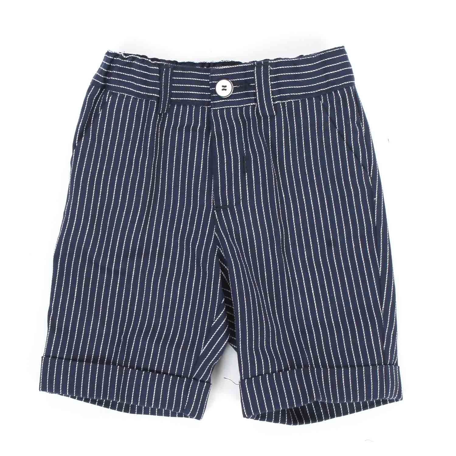 BERMUDA BLU A RIGHE BIANCHE BAMBINO E BEBÈ - annameglio.com abbigliamento moda