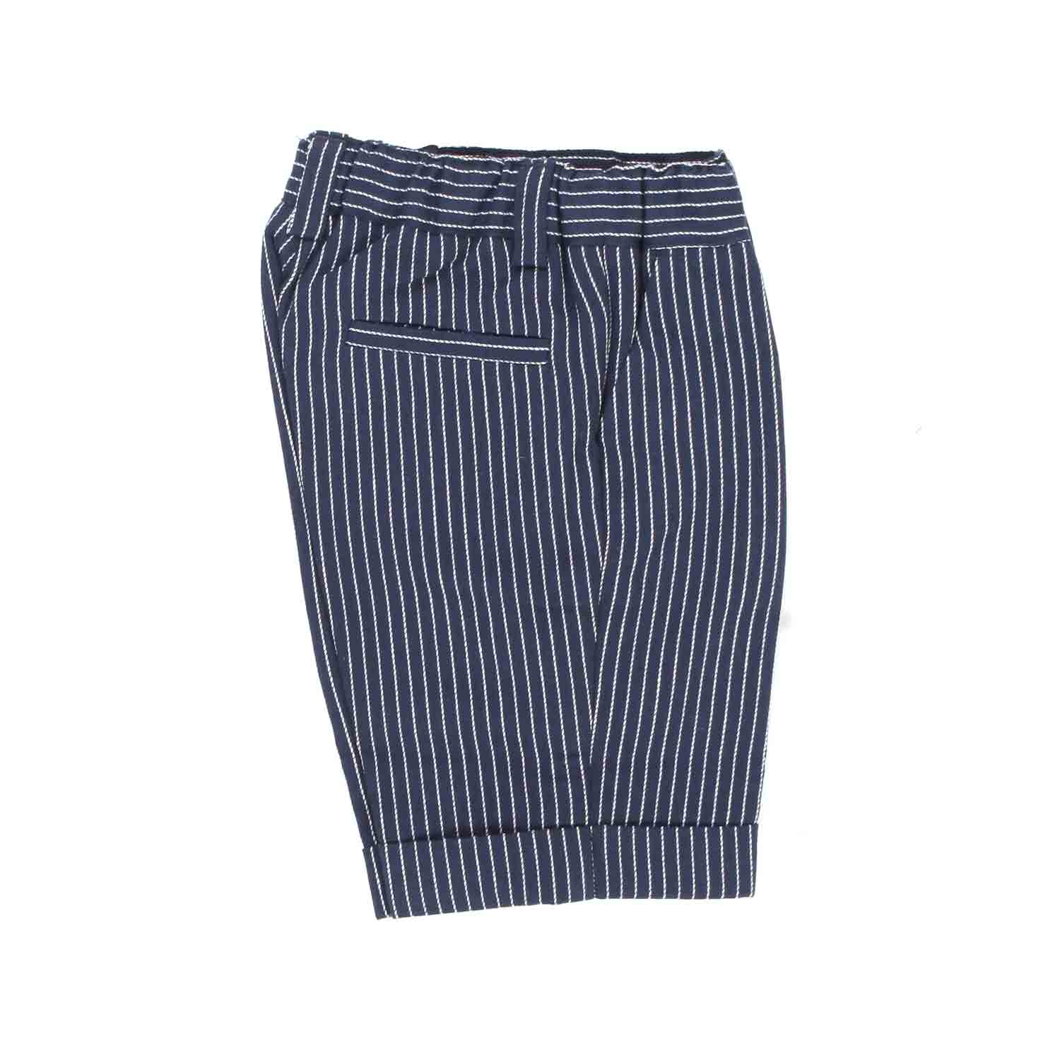 BERMUDA BLU A RIGHE BIANCHE BAMBINO E BEBÈ - annameglio.com abbigliamento moda