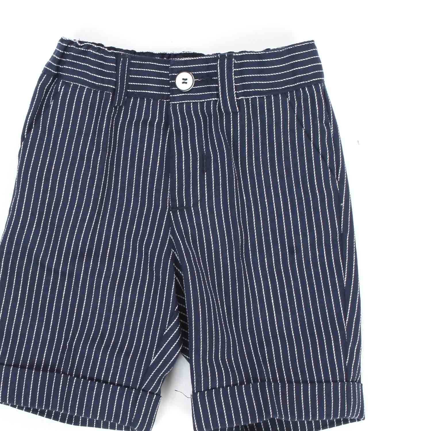 BERMUDA BLU A RIGHE BIANCHE BAMBINO E BEBÈ - annameglio.com abbigliamento moda