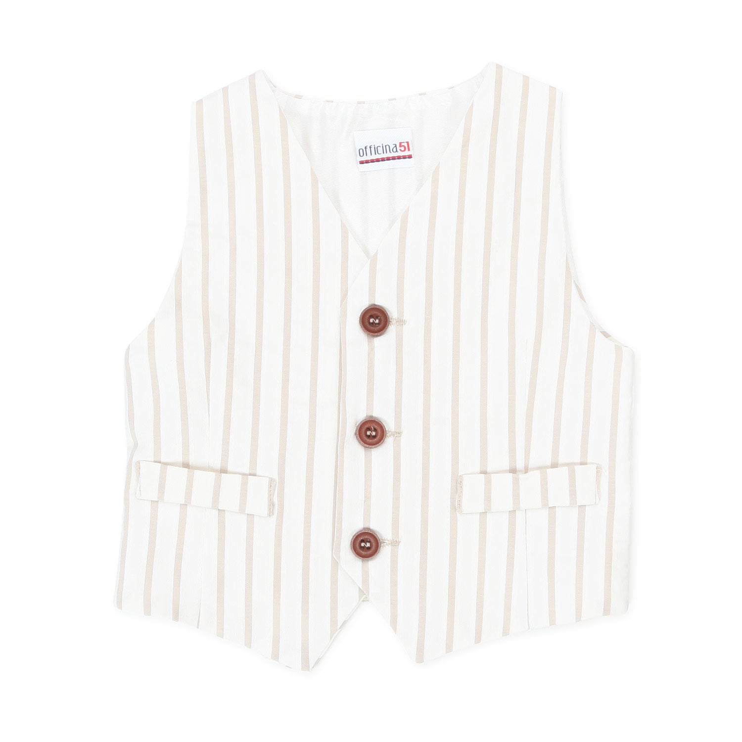 GILET PANNA A RIGHE BEIGE BAMBINO E BEBÈ - annameglio.com abbigliamento moda