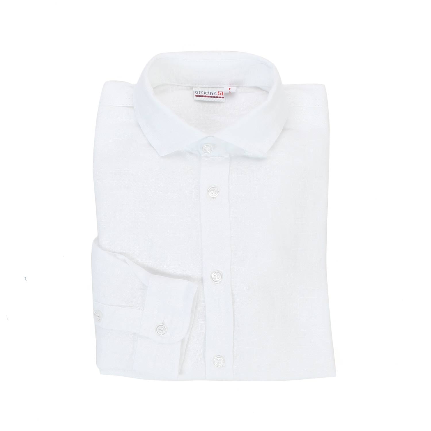 CAMICIA DI LINO BIANCA BAMBINO E BEBÈ - annameglio.com abbigliamento moda
