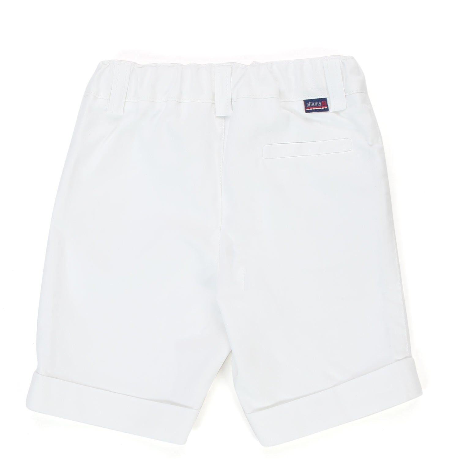 BERMUDA BIANCO CON PATCH LOGO BAMBINO E BEBÈ - annameglio.com abbigliamento moda