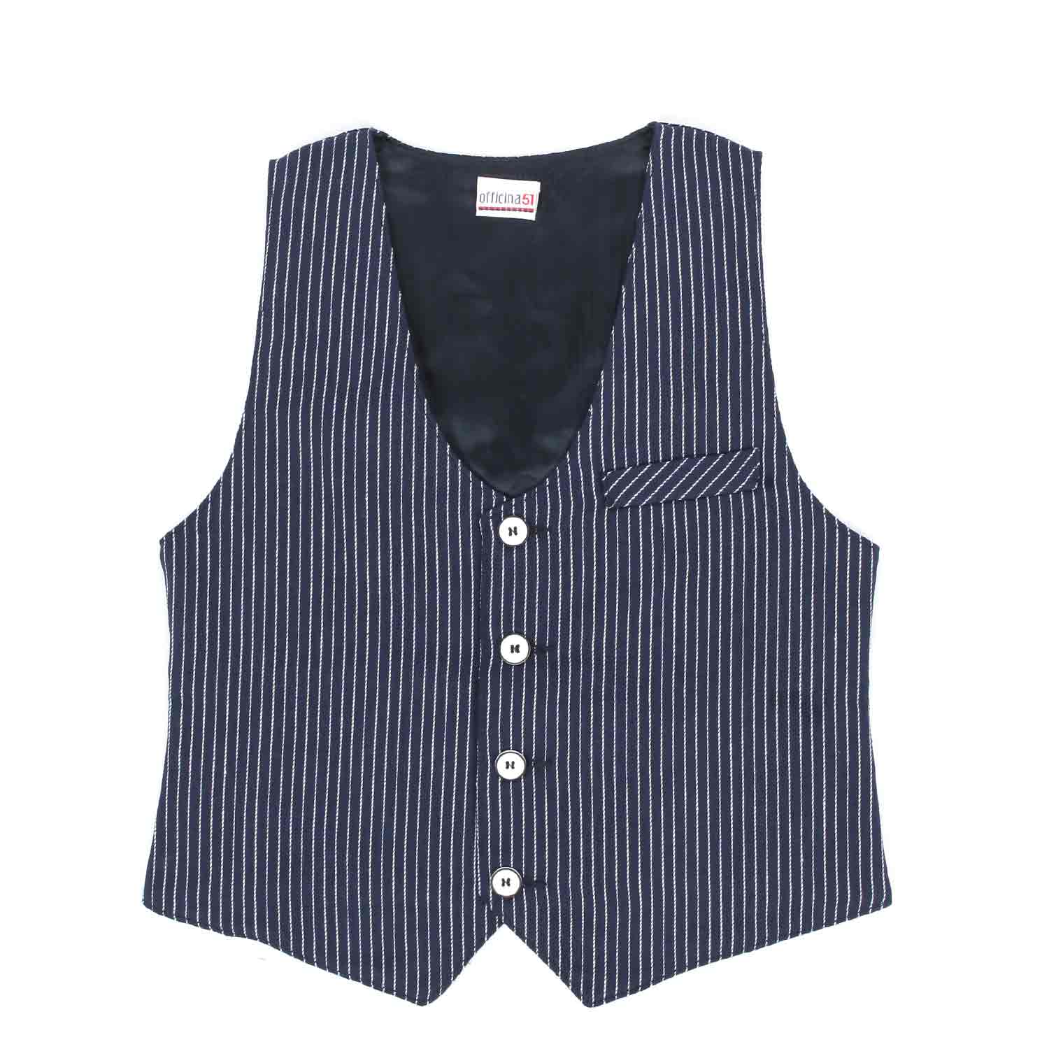GILET BLU A RIGHE BIANCHE BAMBINO - annameglio.com abbigliamento moda