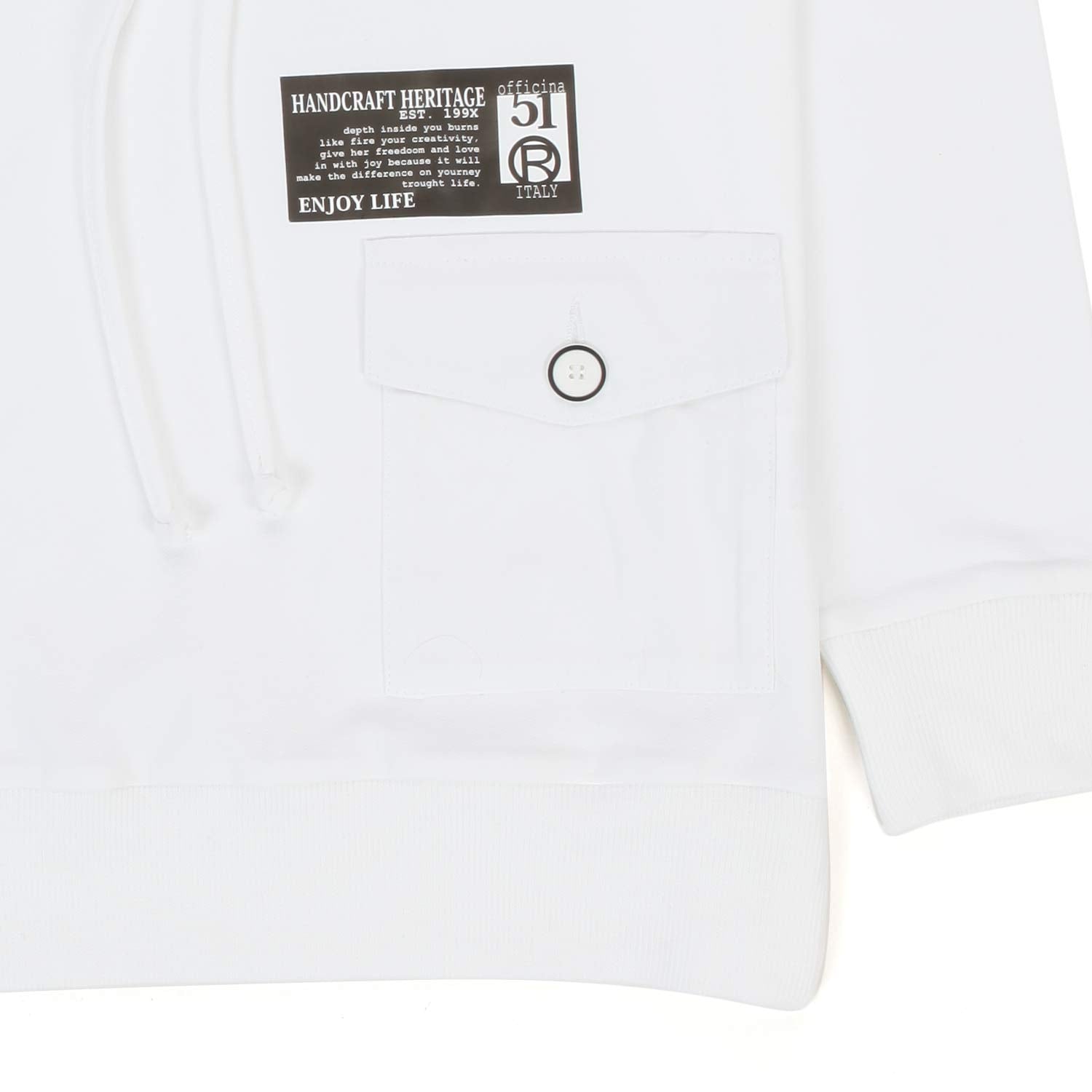 FELPA CON CAPPUCCIO BIANCA BAMBINO E TEEN - annameglio.com abbigliamento moda