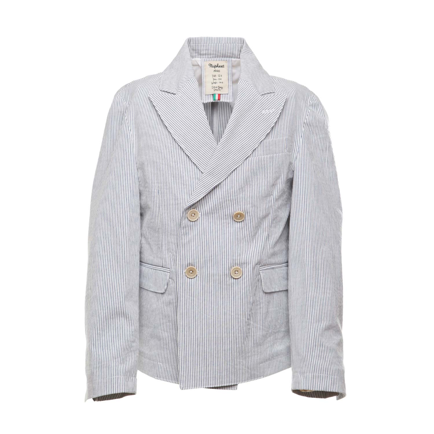 GIACCA COCO BIANCA E GRIGIA A RIGHE BAMBINO E TEEN - annameglio.com abbigliamento moda