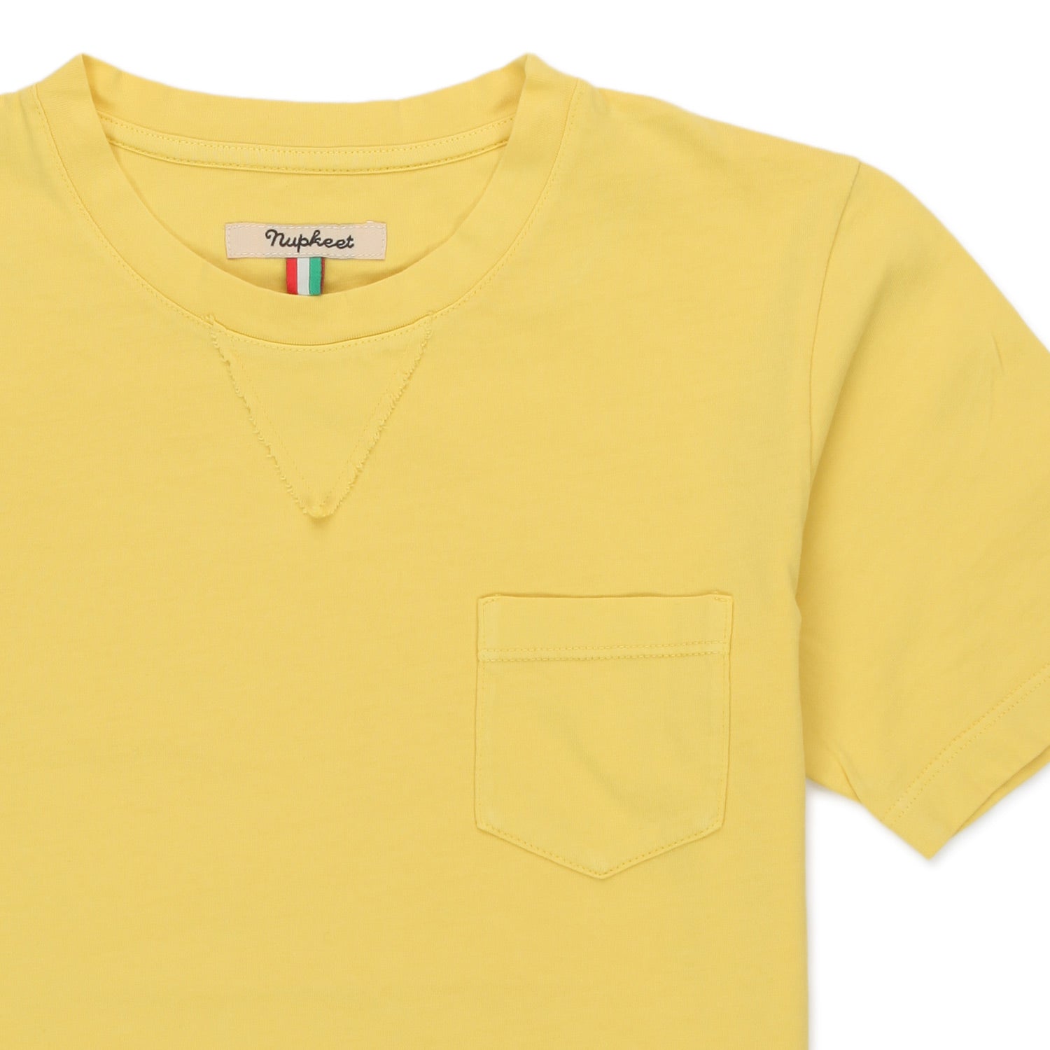 T-SHIRT GIALLA CON TASCHINO BAMBINO E TEEN - annameglio.com abbigliamento moda