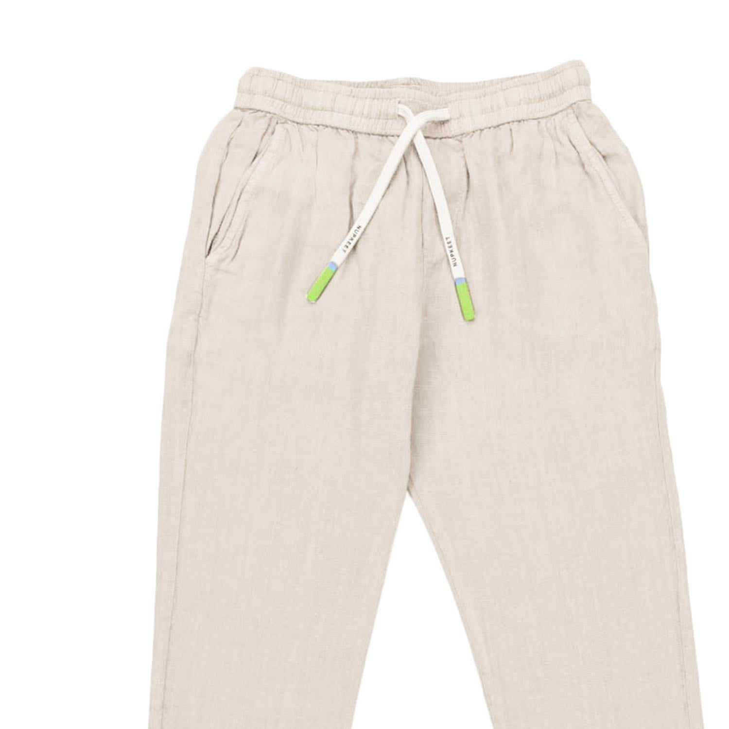 PANTALONE DI LINO BIANCO NATURALE CON COULISSE - annameglio.com abbigliamento moda