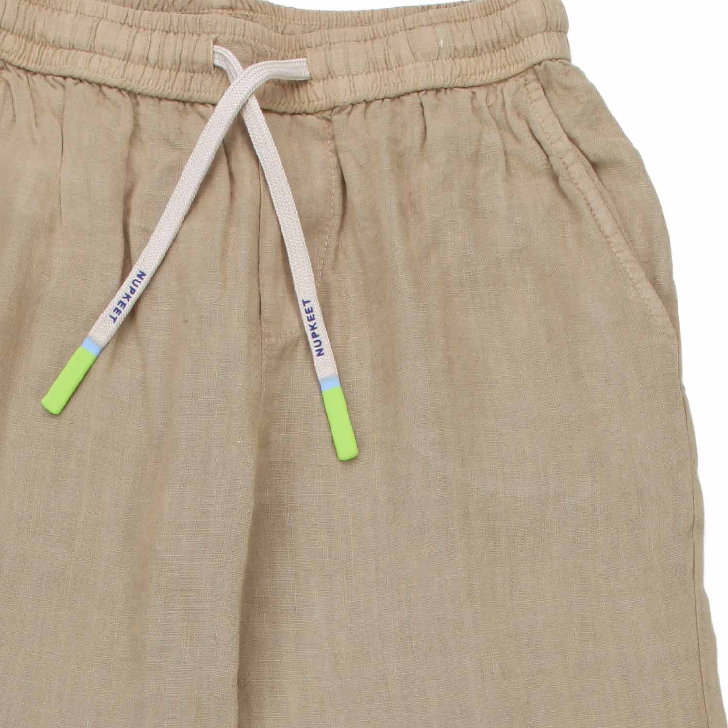 PANTALONE DI LINO BEIGE CON COULISSE - annameglio.com abbigliamento moda