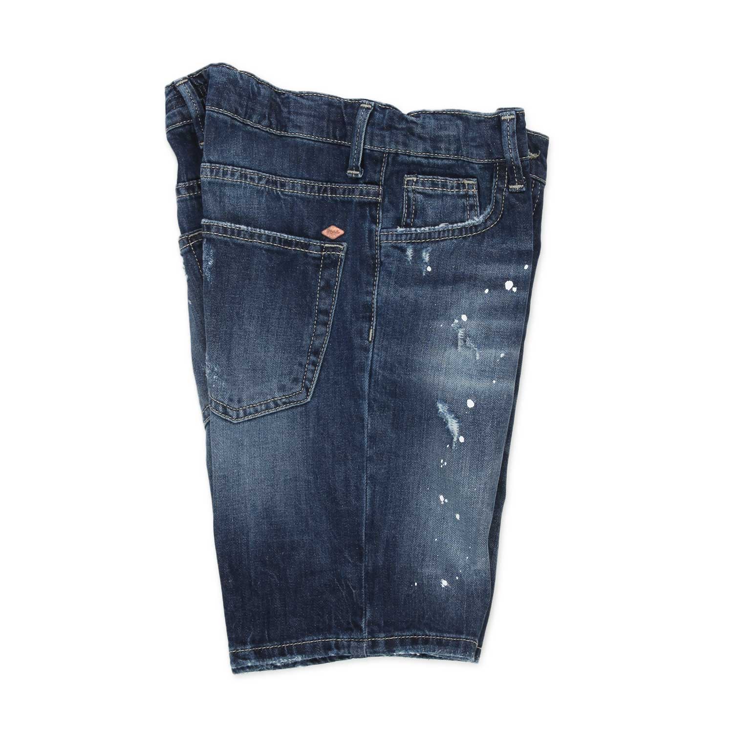 SHOTRS DI JEANS BLU SCURO STONE WASHED - annameglio.com abbigliamento moda