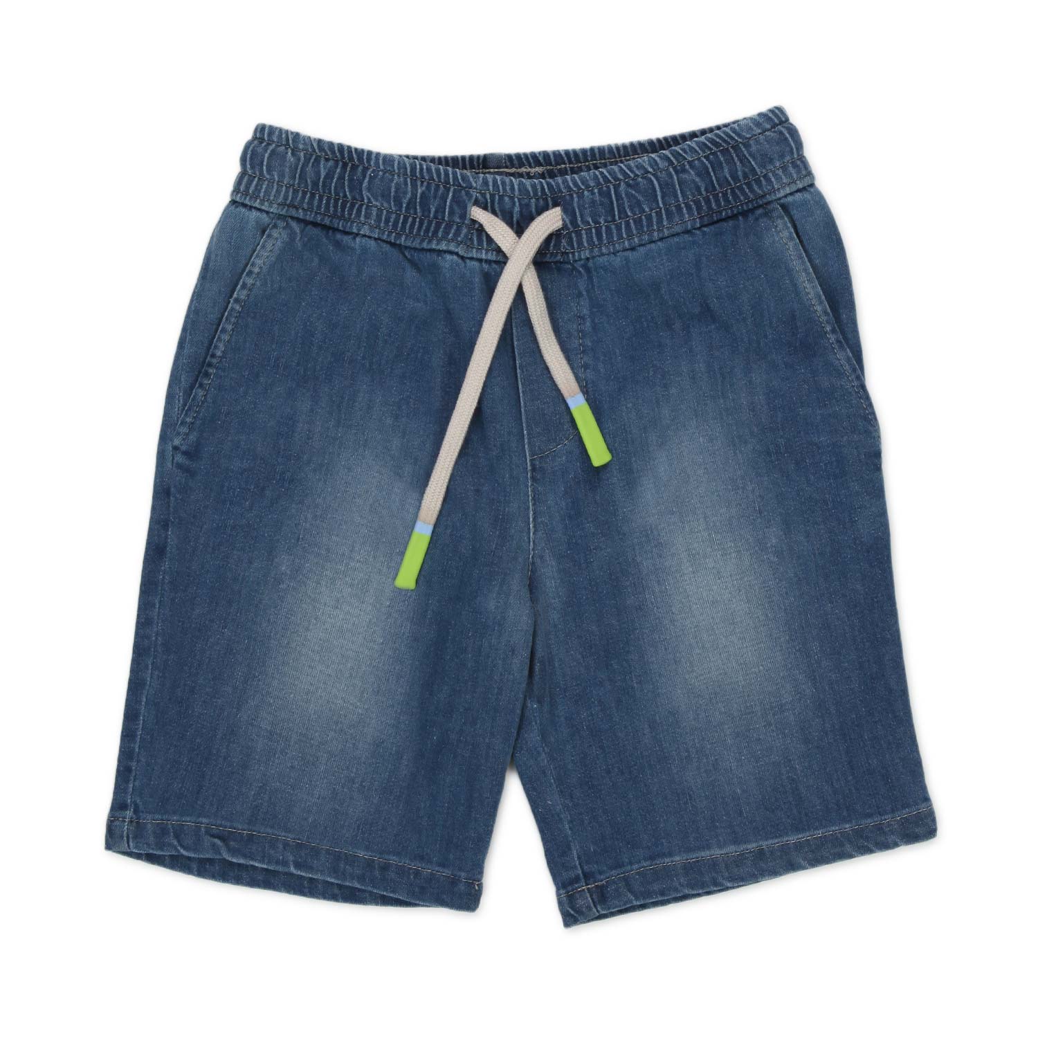 BERMUDA DI JEANS BLU MEDIO CON COULISSE BAMBINO - annameglio.com abbigliamento moda