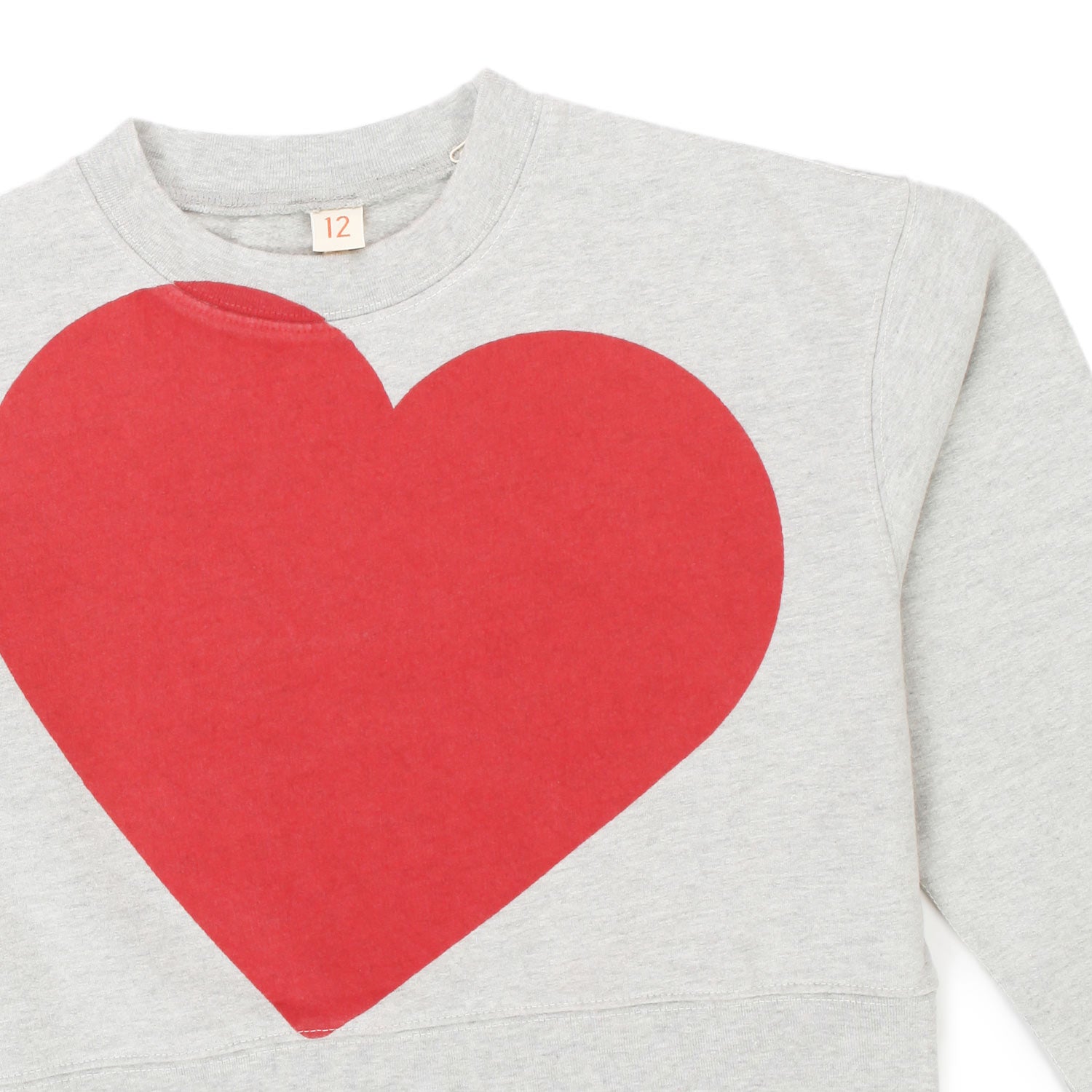 FELPA CAZI GRIGIA CUORE ROSSO BAMBINA E TEEN - annameglio.com abbigliamento moda