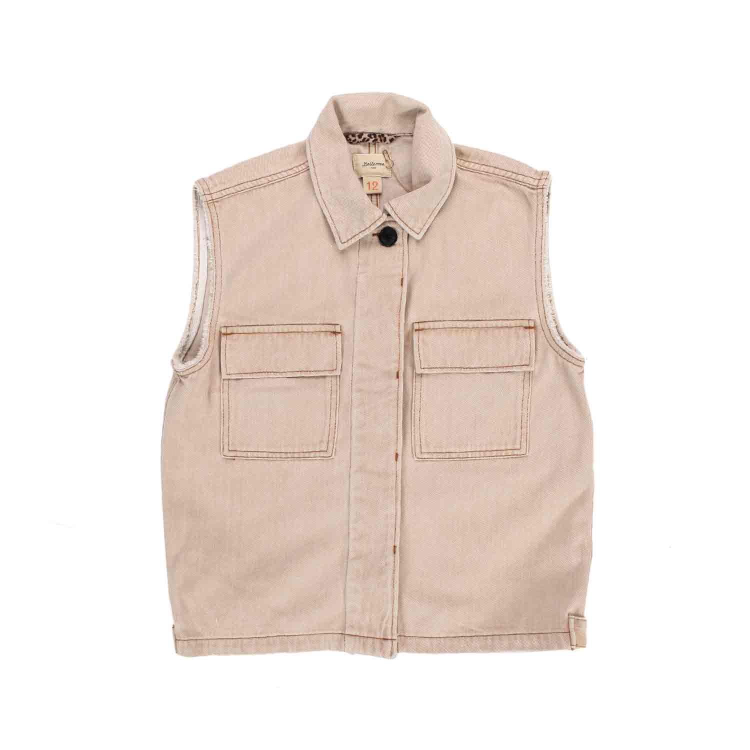 GILET DI JEANS PUMPKIN BEIGE BAMBINA E TEEN - annameglio.com abbigliamento moda