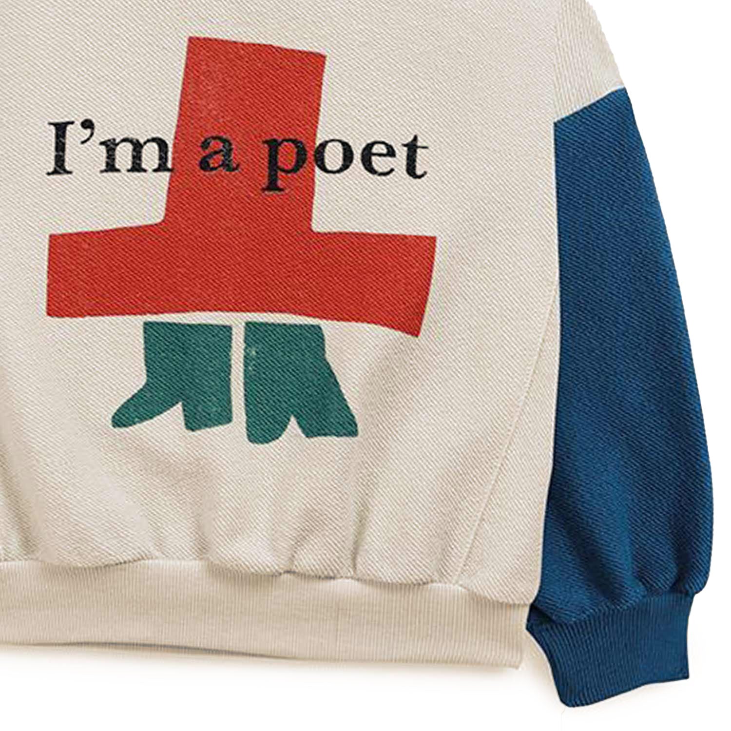 FELPA UNISEX BIANCO PANNA E BLU BAMBINO - annameglio.com abbigliamento moda