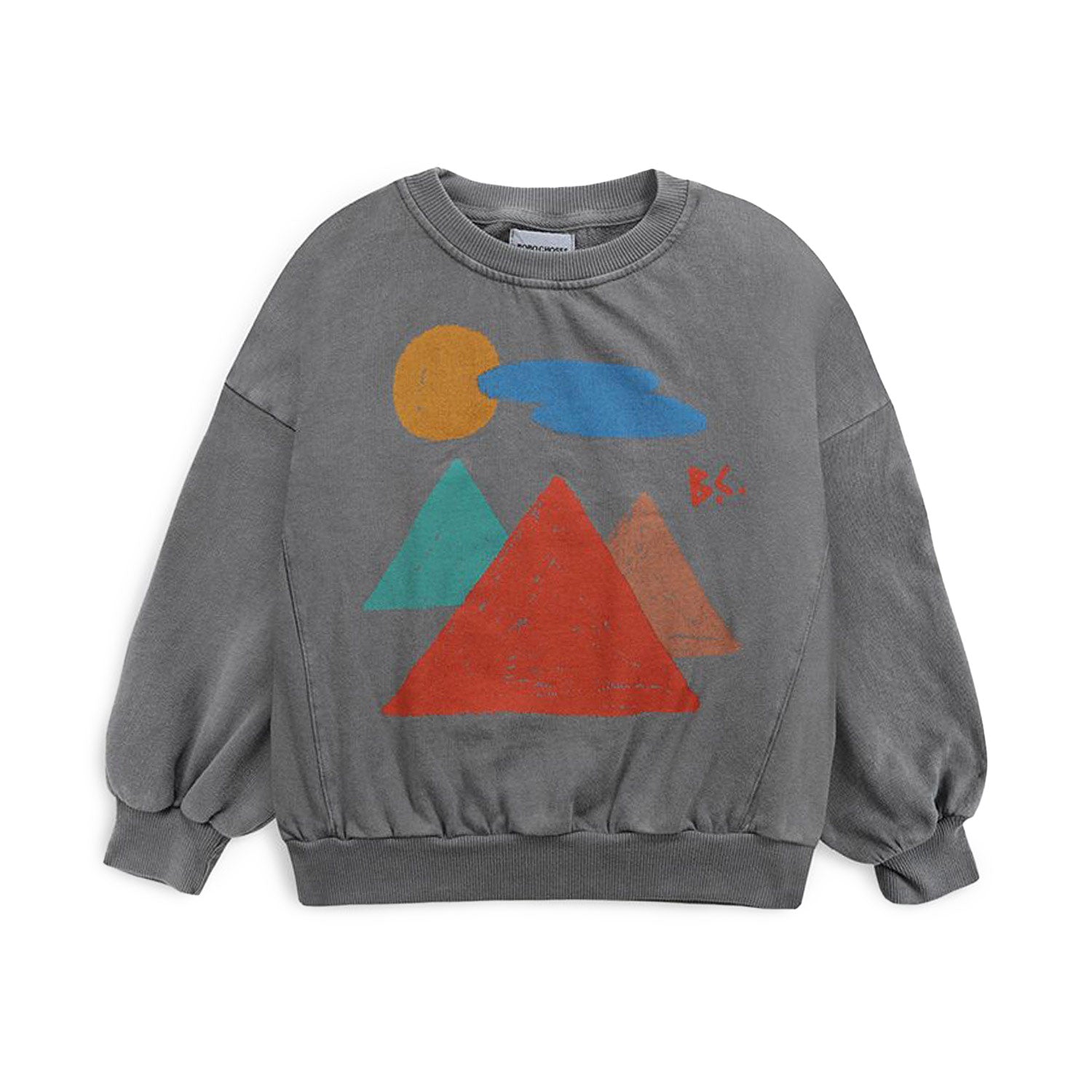 FELPA GRIGIO SCURO CON STAMPE MULTICOLOR BAMBINO - annameglio.com abbigliamento moda