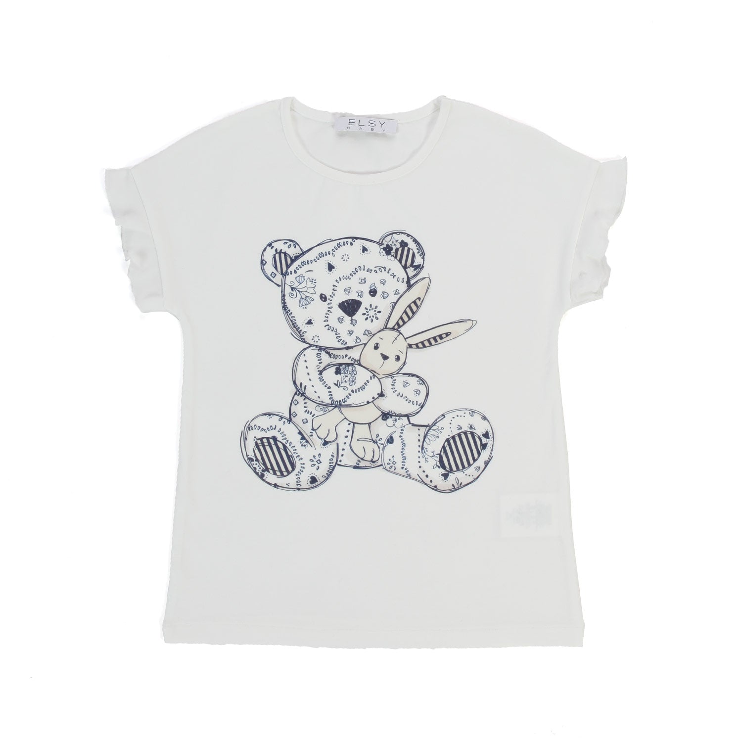 T-SHIRT BIANCA CON ORSACCHIOTTO BAMBINA - annameglio.com abbigliamento moda