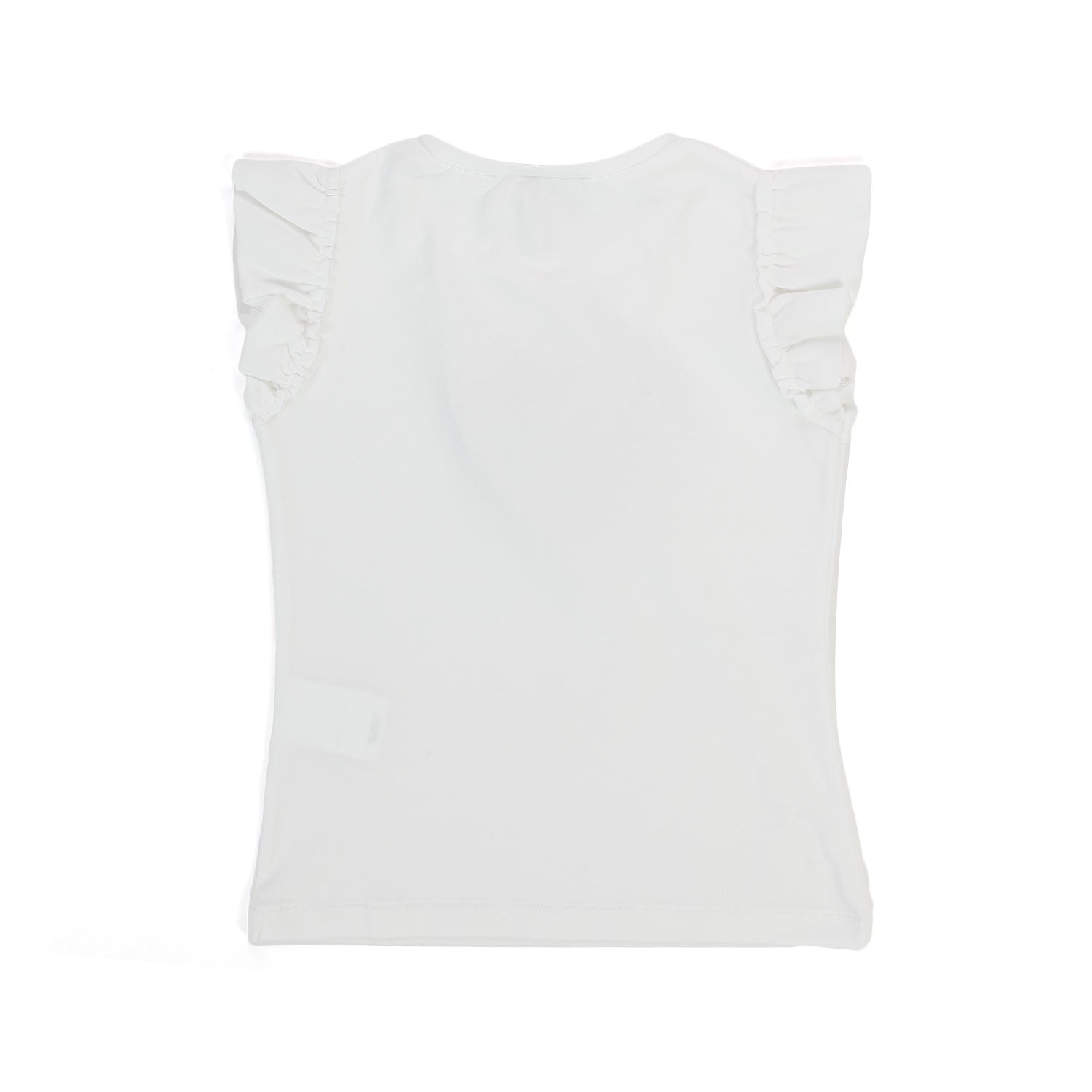 T-SHIRT BIANCA CON PATCH CUORE BAMBINA - annameglio.com abbigliamento moda