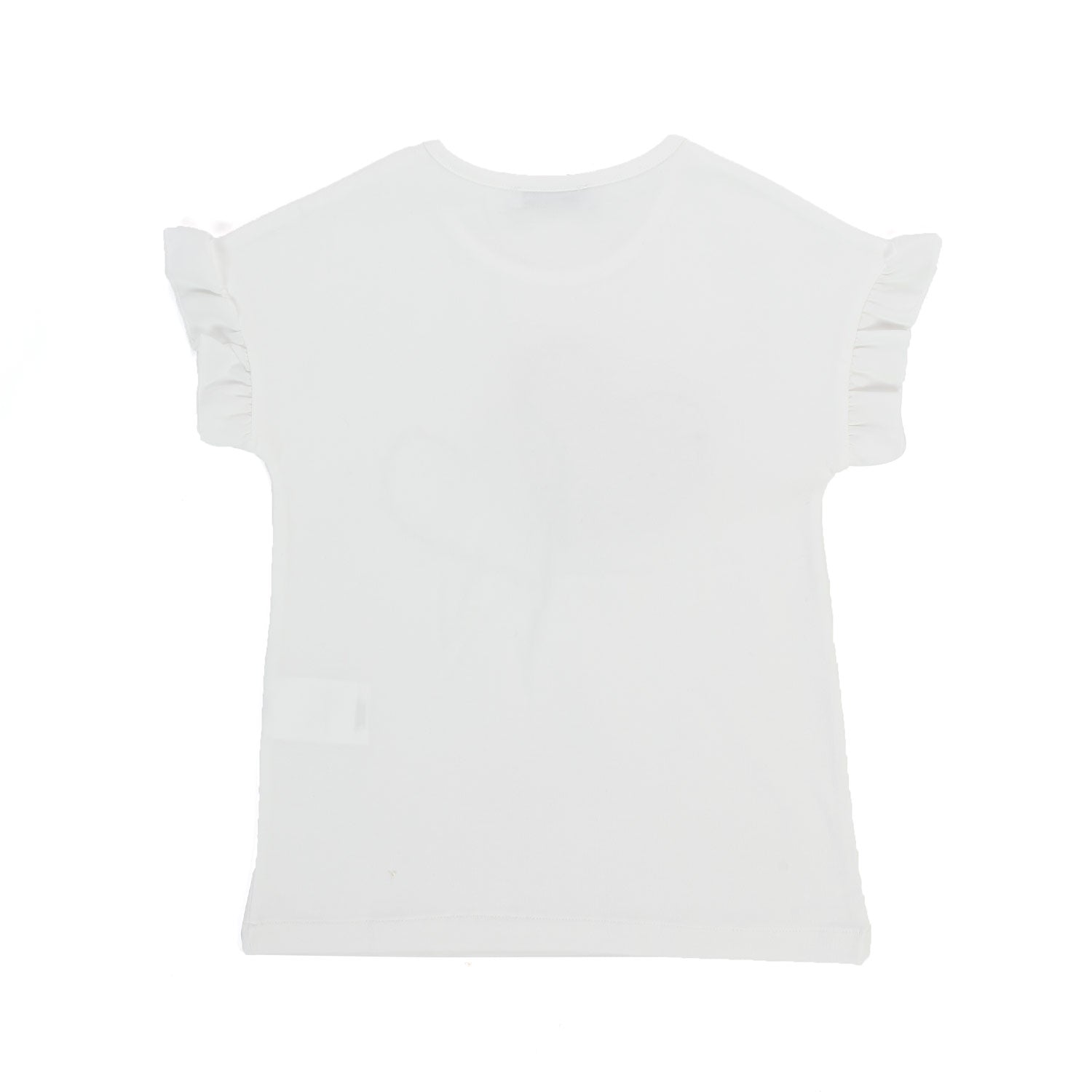 T-SHIRT BIANCA CON PATCH CUORI BAMBINA - annameglio.com abbigliamento moda