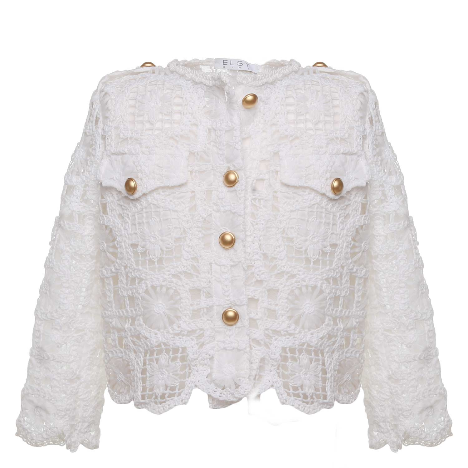 GIACCA UNCINETTO BIANCA BAMBINA E TEEN - annameglio.com abbigliamento moda