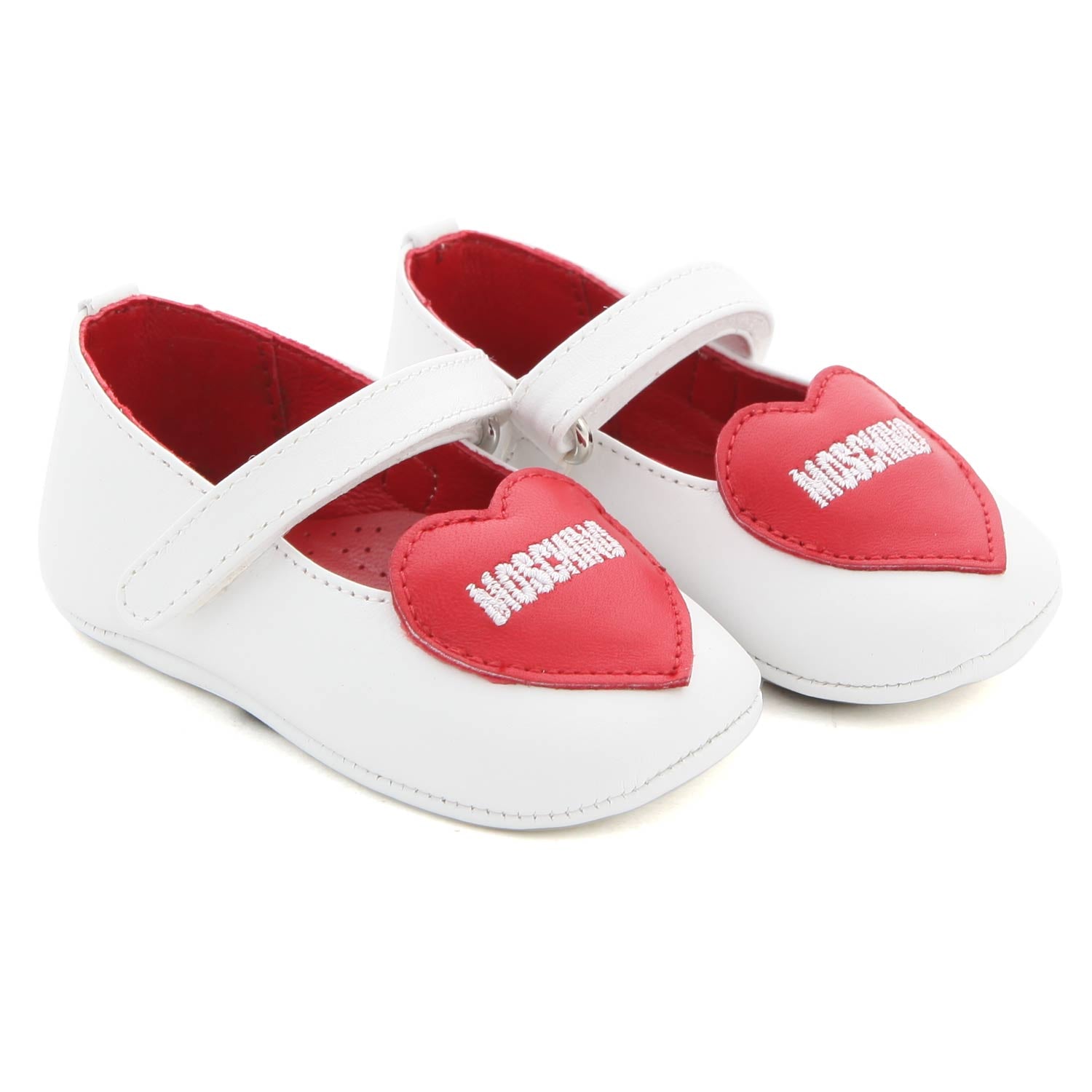 BALLERINA BIANCA CON CUORE ROSSO NEONATA - annameglio.com abbigliamento moda