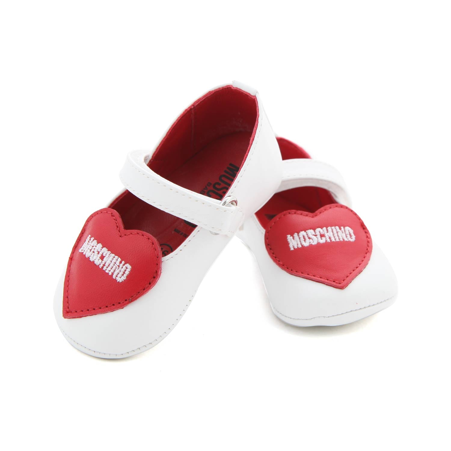 BALLERINA BIANCA CON CUORE ROSSO NEONATA - annameglio.com abbigliamento moda