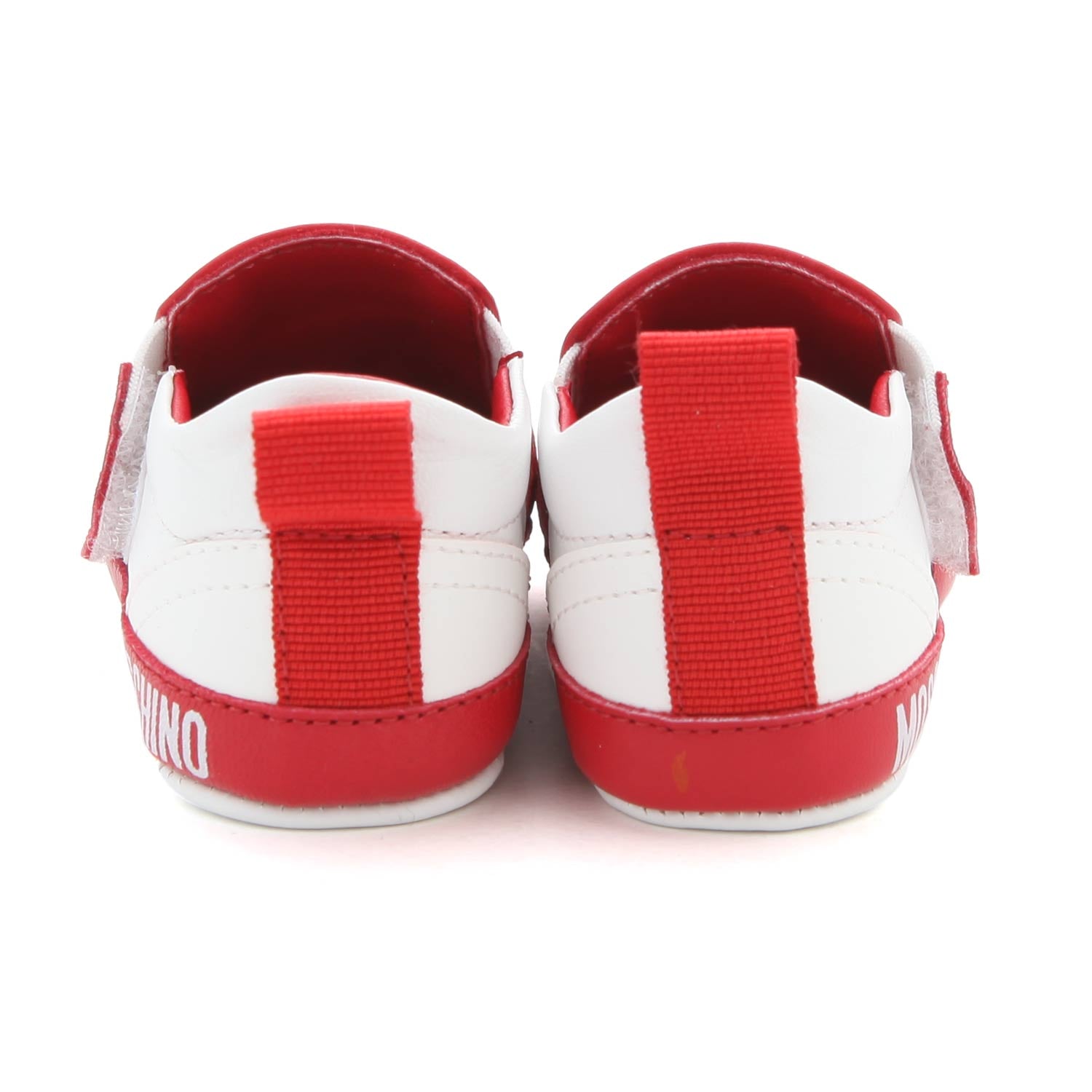 SNEAKER BIANCA CON CUORE ROSSO NEONATA - annameglio.com abbigliamento moda