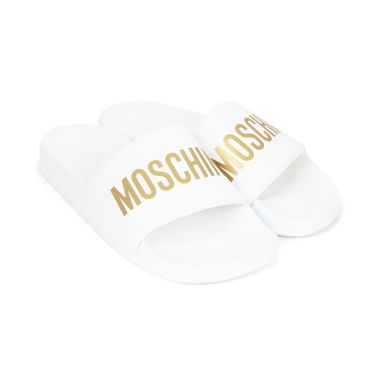 POOL SLIDES UNISEX BIANCA E ORO JR E TEEN - annameglio.com abbigliamento moda