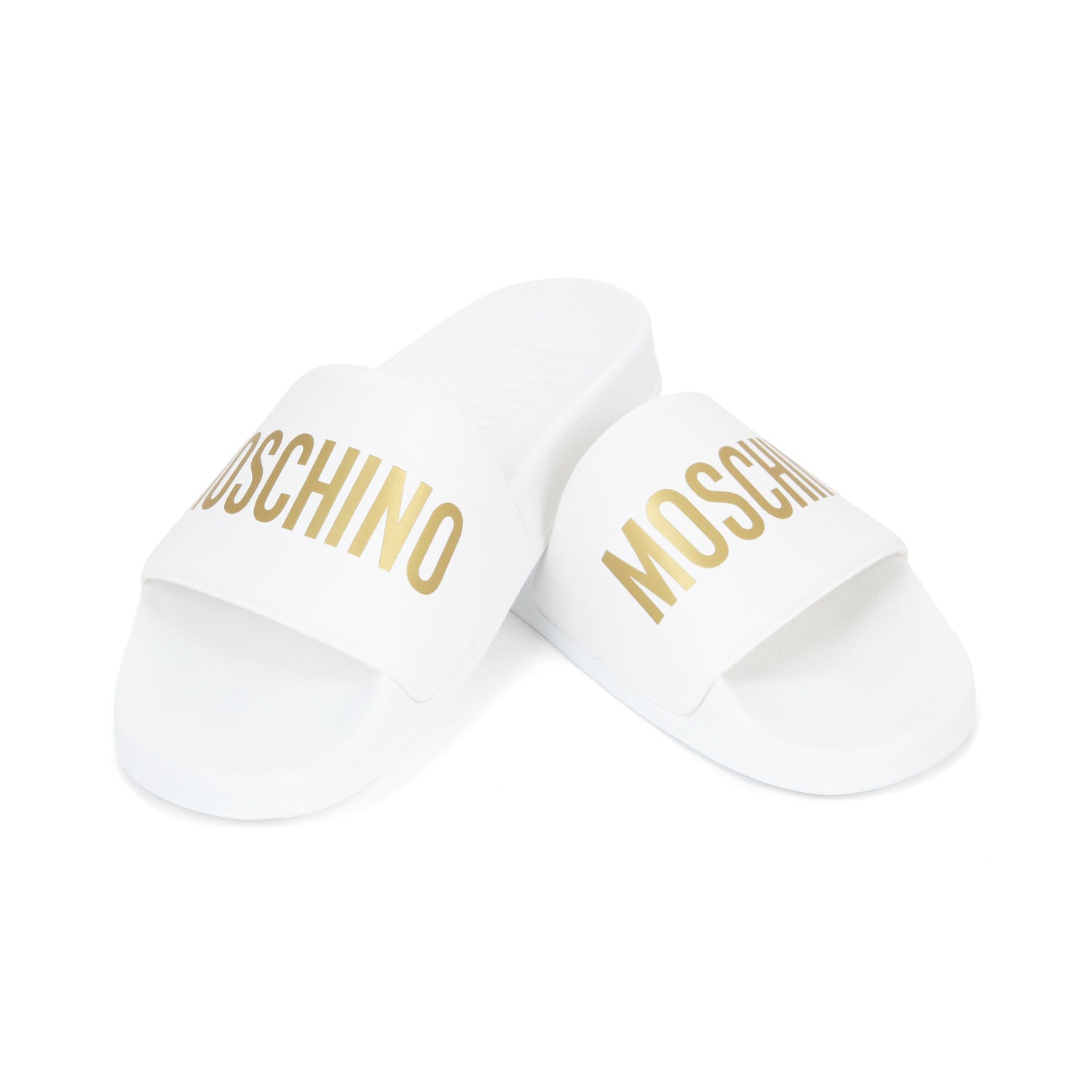 POOL SLIDES UNISEX BIANCA E ORO JR E TEEN - annameglio.com abbigliamento moda