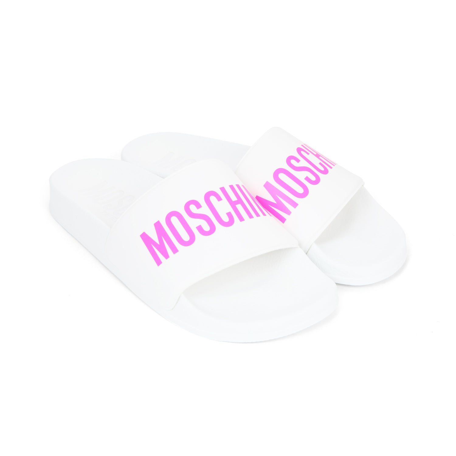 POOL SLIDES BIANCA E ROSA FLUO BAMBINA E TEEN - annameglio.com abbigliamento moda