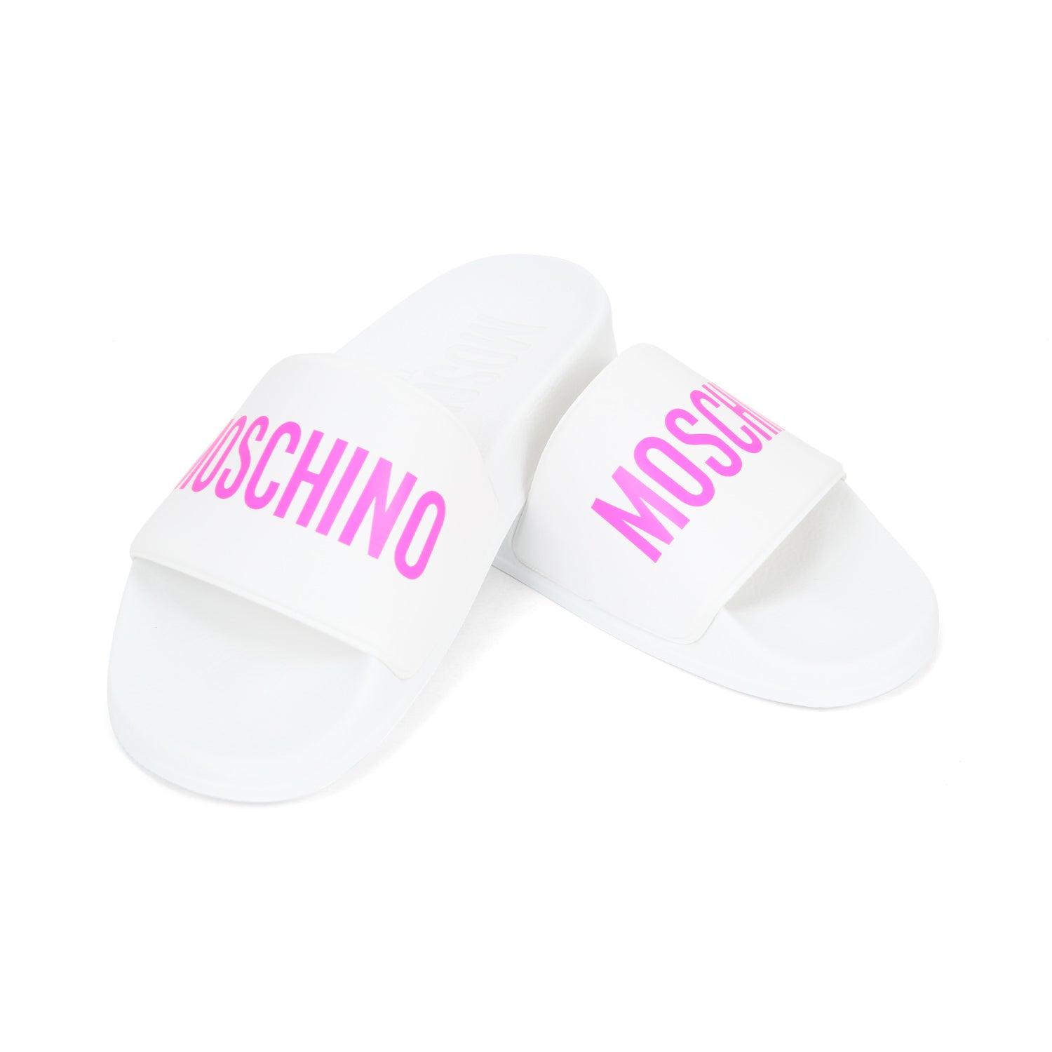 POOL SLIDES BIANCA E ROSA FLUO BAMBINA E TEEN - annameglio.com abbigliamento moda