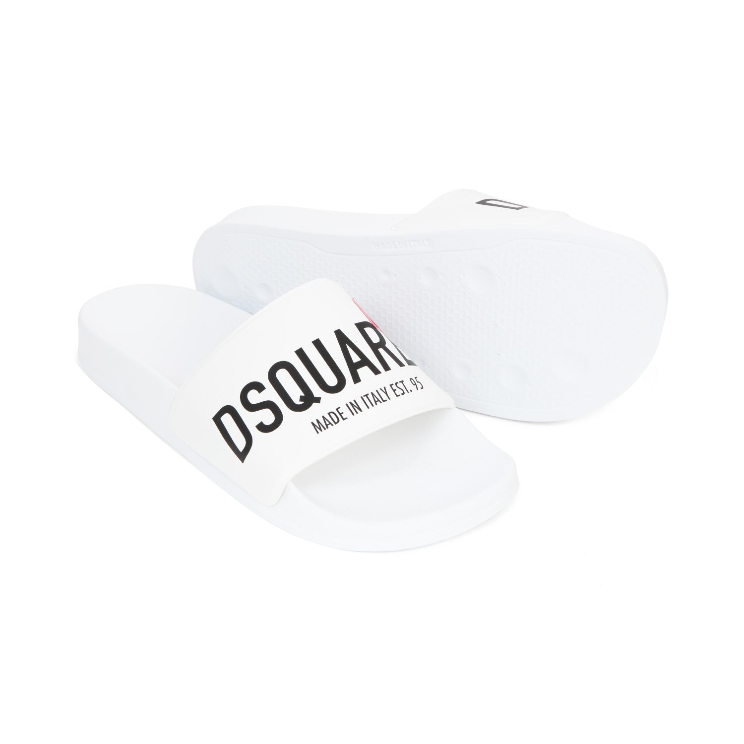 SLIDES UNISEX BIANCHE CON LOGO NERO TEENAGER - annameglio.com abbigliamento moda