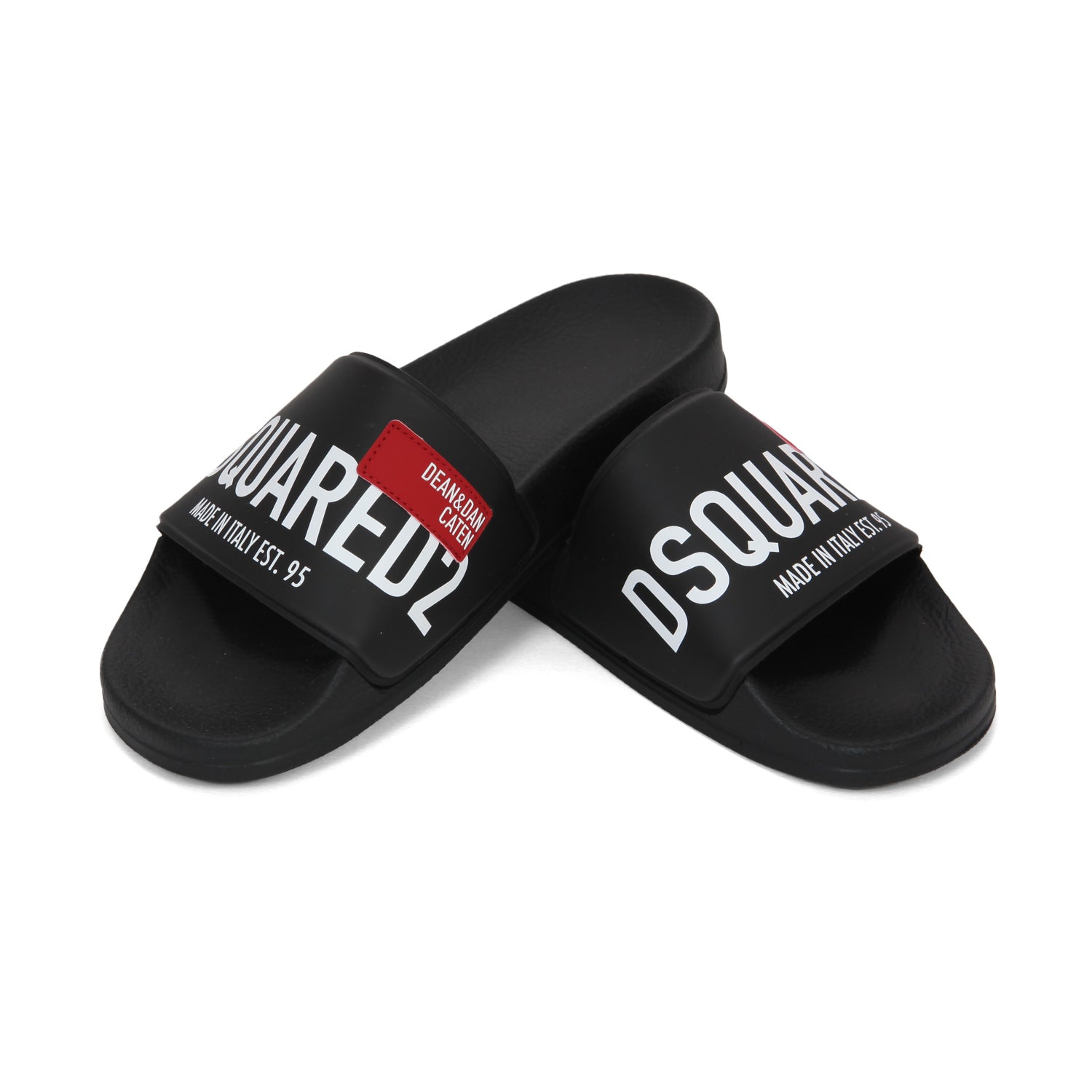 SLIDES UNISEX NERE CON LOGO BIANCO TEENAGER - annameglio.com abbigliamento moda