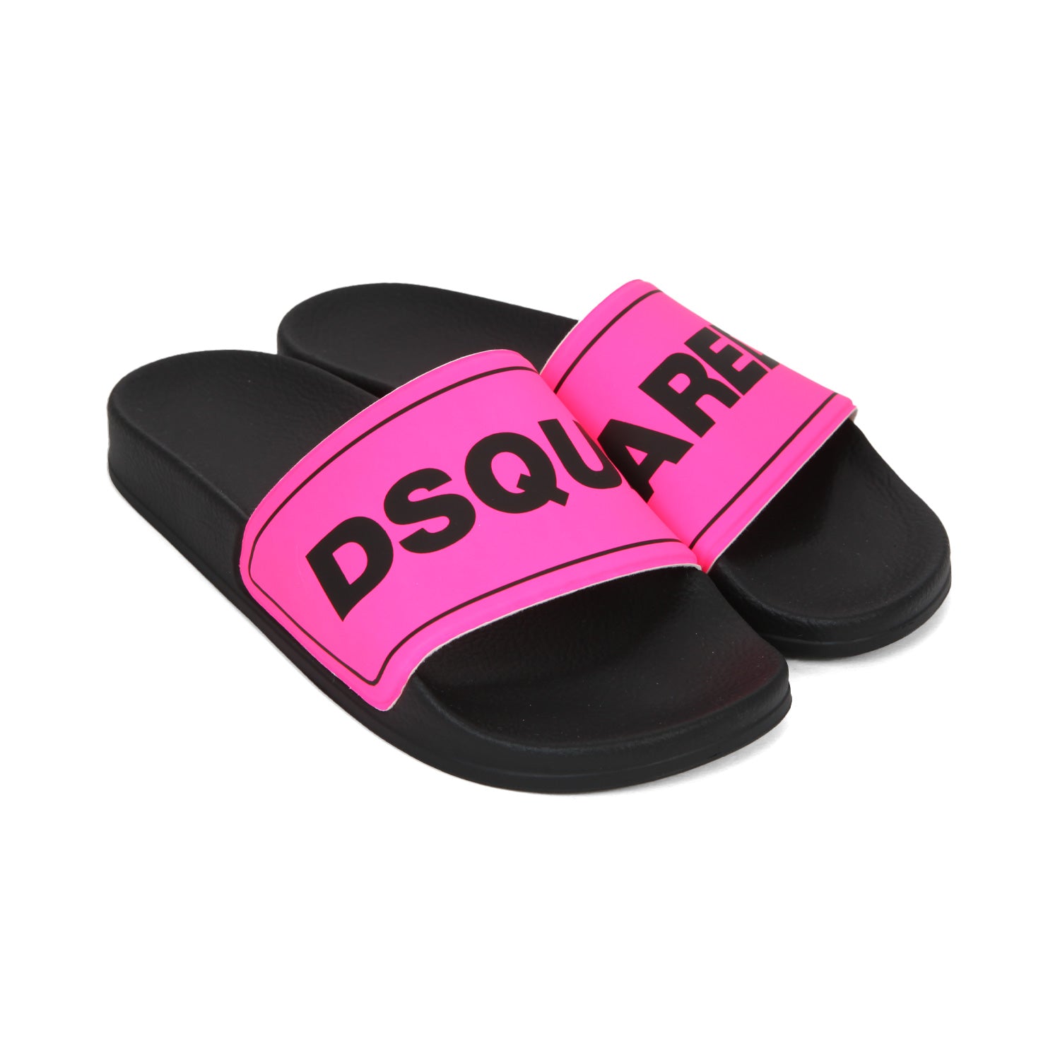 SLIDES NERE E FUCSIA FLUO TEENAGER - annameglio.com abbigliamento moda