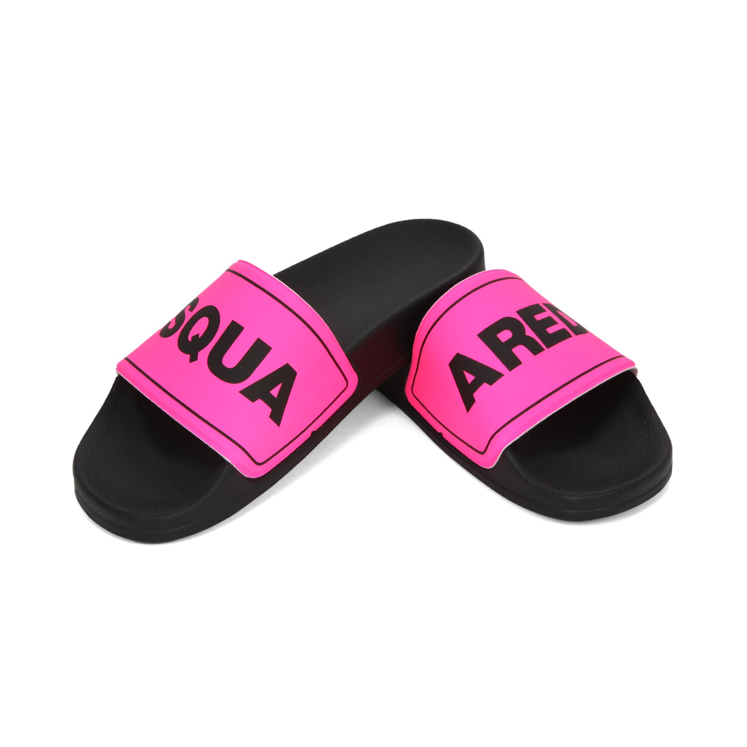 SLIDES NERE E FUCSIA FLUO TEENAGER - annameglio.com abbigliamento moda