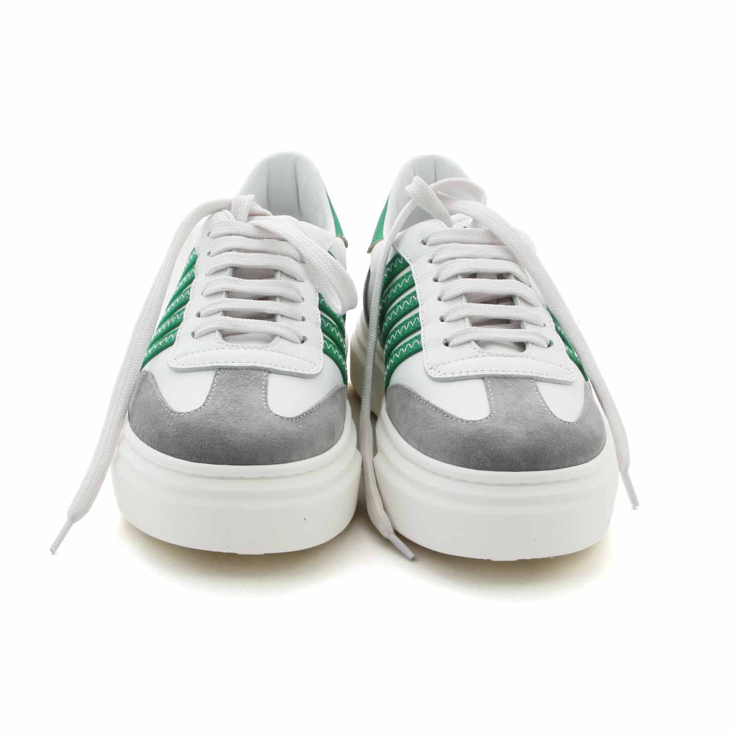 SNEAKER D2 BIANCA, VERDE E GRIGIA TEENAGER - annameglio.com abbigliamento moda