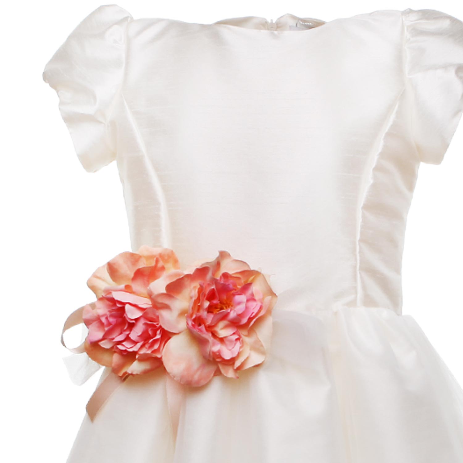 ABITO CERIMONIA AVORIO E PESCA BAMBINA E TEEN - annameglio.com abbigliamento moda