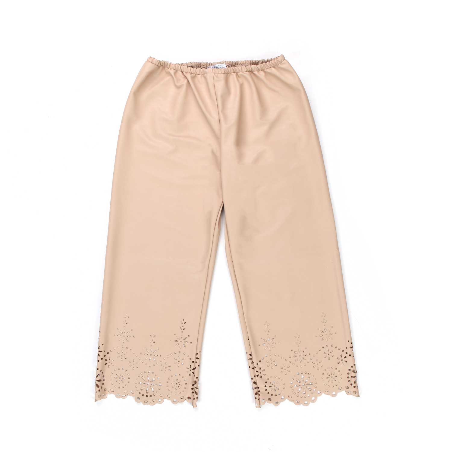 PANTALONE BEIGE SIMILPELLE BAMBINA E TEENAGER - annameglio.com abbigliamento moda