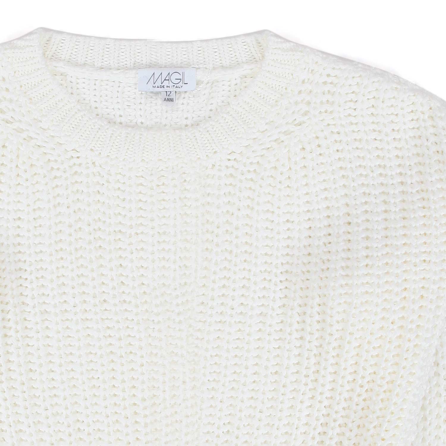 PULLOVER PRIMAVERILE BIANCO BAMBINA E TEEN - annameglio.com abbigliamento moda