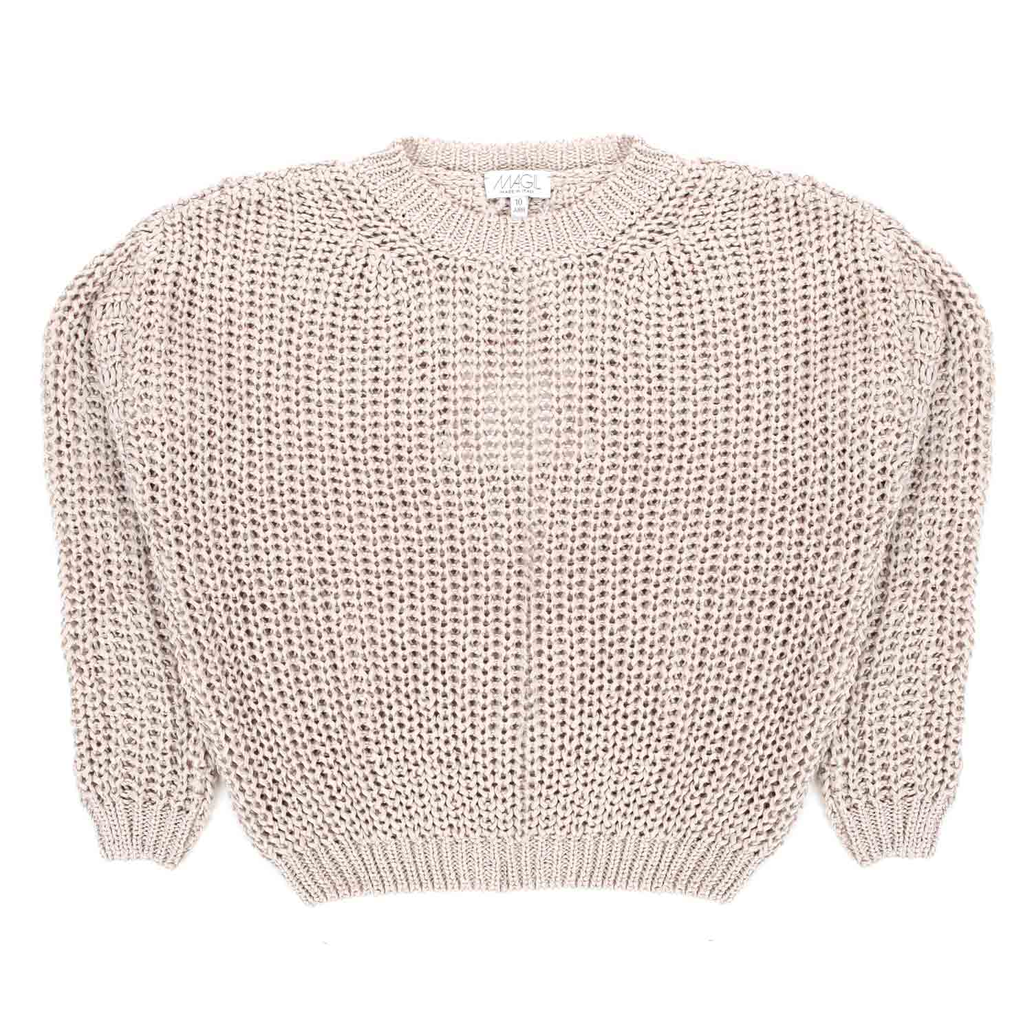 PULLOVER PRIMAVERILE BEIGE BAMBINA E TEEN - annameglio.com abbigliamento moda