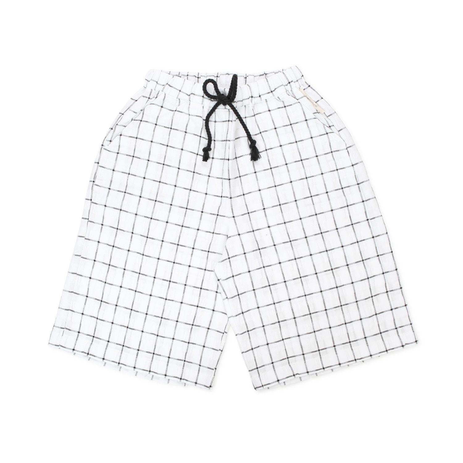 BERMUDA UNISEX BIANCO E NERO A QUADRETTI - annameglio.com abbigliamento moda