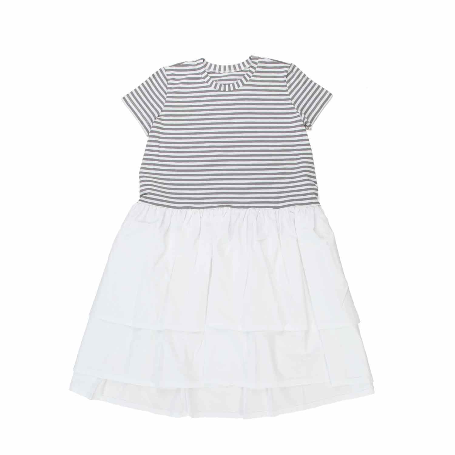 ABITO BERENICE GRIGIO E BIANCO BAMBINA E TEEN - annameglio.com abbigliamento moda