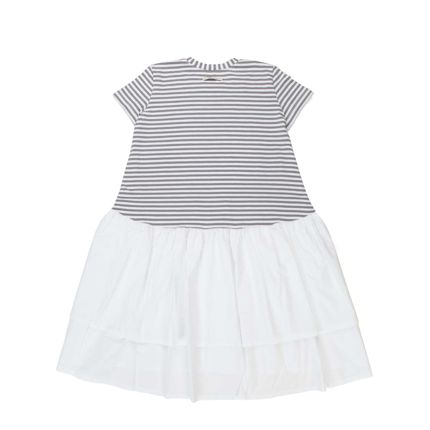 ABITO BERENICE GRIGIO E BIANCO BAMBINA E TEEN - annameglio.com abbigliamento moda