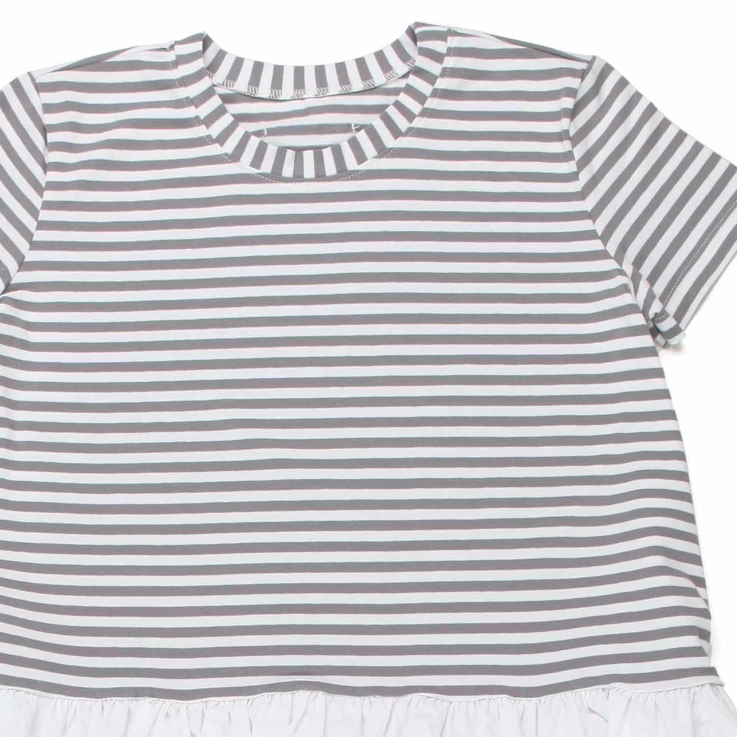 ABITO BERENICE GRIGIO E BIANCO BAMBINA E TEEN - annameglio.com abbigliamento moda