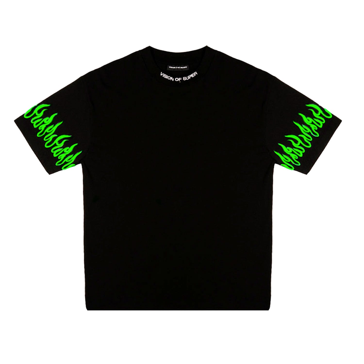 T-SHIRT NERA CON FIAMME VERDI JR E TEEN - annameglio.com abbigliamento moda